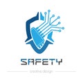 Safety. A design element for a logo, brand, sticker or label. Icon template for websites and applications