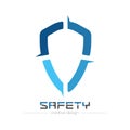 Safety. A design element for a logo, brand, sticker or label. Icon template for websites and applications