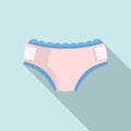 Safety diaper icon, flat style