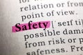 Definition of the word Safety Royalty Free Stock Photo