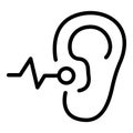 Safety earplugs icon outline vector. Quiet noise