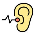 Safety earplugs icon vector flat