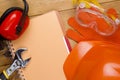 Safety equipment for construction industry Royalty Free Stock Photo