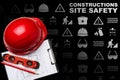 Safety essentials for construction site planning and management activities Royalty Free Stock Photo