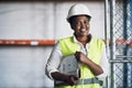 Safety is everything in this field. Portrait of a confident young woman working a construction site. Royalty Free Stock Photo