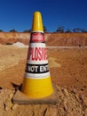 Safety danger Explosives do not enter sign Royalty Free Stock Photo