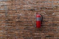 Safety fire extinguisher on the wall Royalty Free Stock Photo