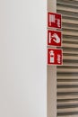 Safety fire extinguisher on the wall Royalty Free Stock Photo