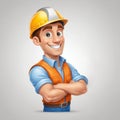 Safety First: Construction Professional in Digital Art