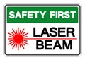 Safety First Laser Beam Symbol Sign, Vector Illustration, Isolate On White Background Label .EPS10 Royalty Free Stock Photo