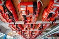 Safety First: Life vests hang ready, ensuring passenger safety on board Royalty Free Stock Photo