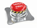 Safety First pushbutton Royalty Free Stock Photo