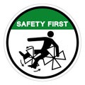 Safety First Rotating Paddles Will Crush Entangle Or Amputate Symbol Sign, Vector Illustration, Isolate On White Background Label Royalty Free Stock Photo