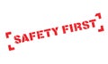 Safety First rubber stamp