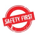Safety First rubber stamp