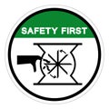Safety First Shear Points Sharp Edges Symbol Sign, Vector Illustration, Isolate On White Background Label .EPS10