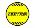 Safety first sign vector Royalty Free Stock Photo