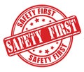 Safety first stamp Royalty Free Stock Photo