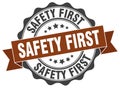 Safety first stamp. seal Royalty Free Stock Photo