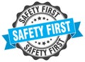 Safety first stamp Royalty Free Stock Photo