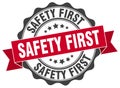 Safety first stamp Royalty Free Stock Photo