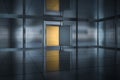 Safety gate and coded lock,abstract conception,3d rendering Royalty Free Stock Photo
