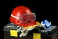 Safety gear kit Royalty Free Stock Photo