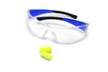 Safety Glasses and Earplugs Royalty Free Stock Photo