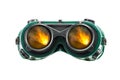 Safety glasses and fire reflect Royalty Free Stock Photo