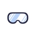 safety glasses goggles. 2d flat isolated vector