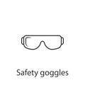 Safety glasses icon. Simple element illustration. Safety glasses symbol design from Construction collection set. Can be used in we