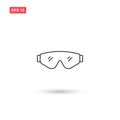 Safety glasses icon vector design isolated 6 Royalty Free Stock Photo