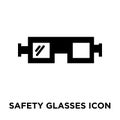 Safety glasses icon vector isolated on white background, logo co Royalty Free Stock Photo