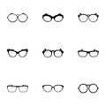 Safety glasses icons set, simple style Royalty Free Stock Photo