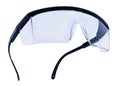 Black Plastic Protective Work Glasses Isolated on a White Background Royalty Free Stock Photo