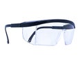 Black Plastic Protective Work Glasses Isolated on a White Background Royalty Free Stock Photo