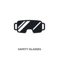 safety glasses isolated icon. simple element illustration from winter concept icons. safety glasses editable logo sign symbol