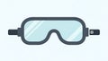 Safety Goggles Flat Design Vector Icon Royalty Free Stock Photo