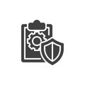 Safety guideline vector icon