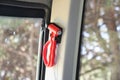 Safety Hammer in a bus and Glass breakage,
