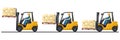 Safety in handling a fork lift truck. Lifting techniques in handling forklifts. Security First. Prevention of accidents at work.