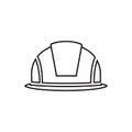 Safety hardhat helmet lines icon symbol vector