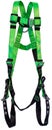 Safety Harness Fall Protection Green on White Background