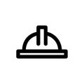 Safety hat line style icon. vector illustration