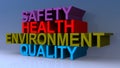 Safety health environment quality on blue