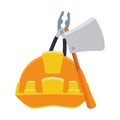 Safety helmet with ax and pliers tools