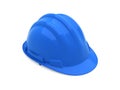 Safety helmet blue isolated on white and clipping path Royalty Free Stock Photo