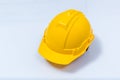 Safety helmet isolated on white background.  Protective accessories for construction worker. Plastic safety helmet isolated on whi Royalty Free Stock Photo