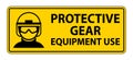 Safety Icon for Protective Gear and Equipment Use Royalty Free Stock Photo