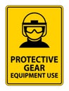 Safety Icon for Protective Gear and Equipment Use Royalty Free Stock Photo